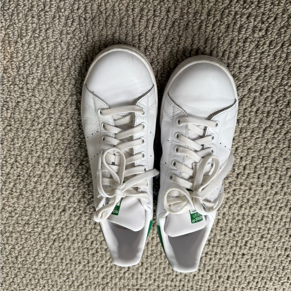 Adidas Classic Stan Smiths White and Green Shoes